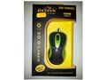 Мышь DeTech DE-5066G Rubber Shiny Black/Green, USB 