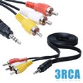 Кабель аудио-видео (композитный) mini-jack 3,5мм to 3RCA(F) 1,5m 