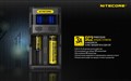 Зарядное устройство от 220V/12V, Nitecore SC2, Ni-Cd/Ni-Mh/Li-Ion/IMR/LiFePO4 (3.6-4.35V)/3A, LED, Box