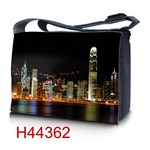 Сумка для ноутбука с клапаном 15.6' HQ-Tech H44362 'Ночной Hong Kong', с картинкой, 1680D