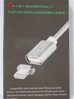 Кабель USB - Lightning магнитый 1м, для Iphone 5/5s/5C - Ipad 4, Grey, Original Pac.
