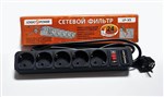 Сетевой фильтр LogicPower LP-X5 black (3 m)