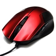 Мышь DeTech DE-5044G Rubber Shiny Red, USB