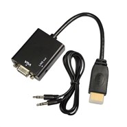 Конвертер HDMI to VGA + Audio Black