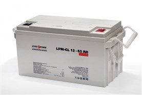 Аккумулятор гелевый 12V 65 Ah LogicPower LPM-GL 12-65