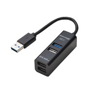 USB-хаб Grand-X Travel GH-405 (4 порти (1хUSB3.0+3хUSB2.0  вбудований USB-кабель)