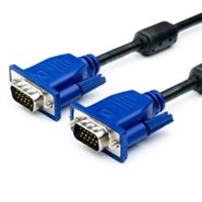 Кабель VGA 3m Atcom DE-15Hd 1080P 3+9 с 2-я ферритовыми кольцами, Blue/Black