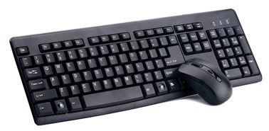 Клавиатура и мышь беспроводные HQ-Tech KM-32RF Black, 2.4G, USB nano