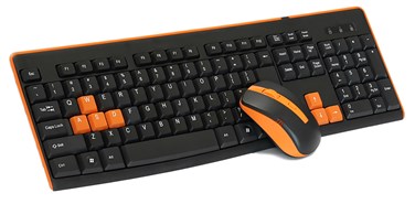 Клавиатура и мышь беспроводные HQ-Tech KM-32RF Orange, 2.4G, USB nano