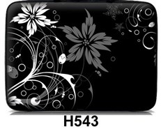 Чехол для планшета/нетбука 10.2 гламур HQ-Tech H543 Абстракция цветы чб 27,5x22см