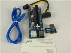 Райзер Дополнительный модуль питания для видеокарты Riser PCI-Ex x1 to x16, 6-pin, Version 006, USB 0,6 м