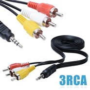 Кабель аудио-видео (композитный) mini-jack 3,5мм to 3RCA(F) 1,5m