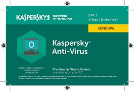 Kaspersky Anti-Virus 2018 Продление 2ПК 1год (карточка)