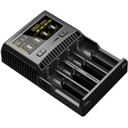 Зарядное устройство от 220V/12V, Nitecore SC4, Ni-Cd/Ni-Mh/Li-Ion/IMR/LiFePO4 (3.6-4.35V)/3A, LED, Box