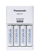 Зарядное устройство Panasonic BQ-CC17+3MCCE (K-KJ17MCC40E), AA/AAA, Eneloop ready, LED индикатор, четырехканальная, 300/150mA, Blister