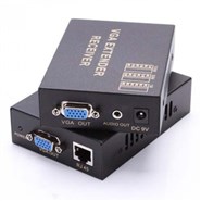 Удлинитель VGA сигнала активный до 100m по витой паре RJ-45, Black, BOX