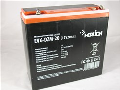 аккумулятор тяговый 12v 20 Ah AGM MERLION EV 6-DZM-20, под винтик M5 (181*77*170mm)