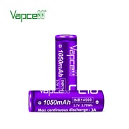Аккумулятор 14500/AA Li-Ion Vapcell INR14500 L10, 1050mAh, 3A, 4.2/3.6/2.5V, Purple