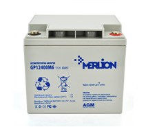 Аккумулятор 12V 40 Ah AGM MERLION AGM GP12400M6 (196x165x175мм)