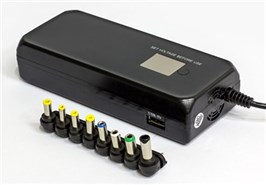 Адаптер питания для ноутбука от 220V и прикуривателя HQ-Tech 4-in-1LCD HQ-AD90MU универсальный 90W