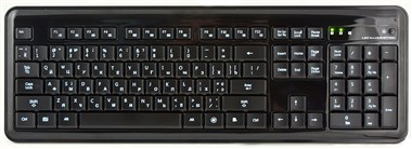 Клавиатура с подсветкой букв HQ-Tech KB-307F, USB (белая подсветка)