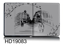 Чехол для iPad2/3/4 гламур HQ-Tech 19083 Гравюра город