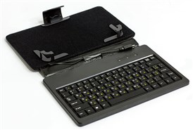 Чехол для планшета 7 HQ-Tech LH-SKB0702UMC Black с microUSB клавиатурой, силикон