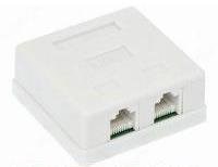 Розетка Logic Power (LP-114) 2-порт. RJ-45, кат.5е UTP